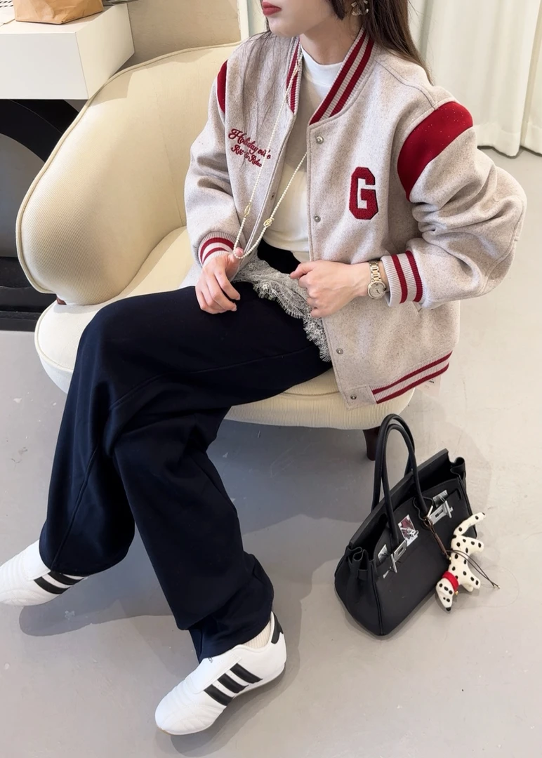 深圳南油学院风女常规款宽松加绒百搭韩版加厚外套