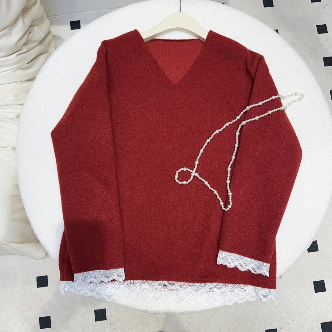 （十八家）云朵蕾丝长袖上衣