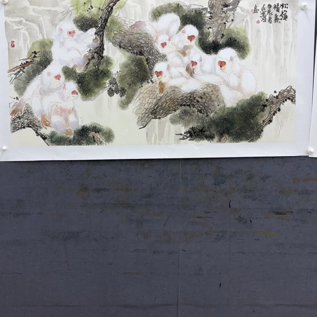 国画青**鹭燕蕾四尺李欣主播