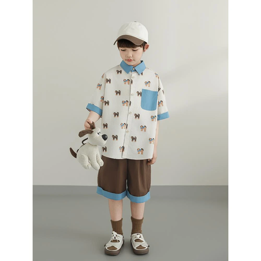 【夏二波】oddtails 儿童运动男童宝宝夏季无袖活力趣味撞色QG2758