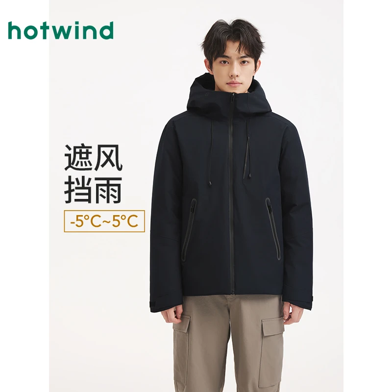 热风2025年冬季新款男士户外羽绒服F12M25404