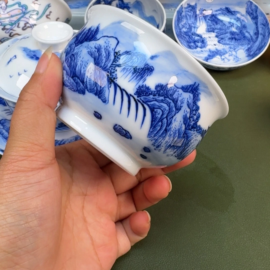 景德镇纯手绘茶具圆圆208