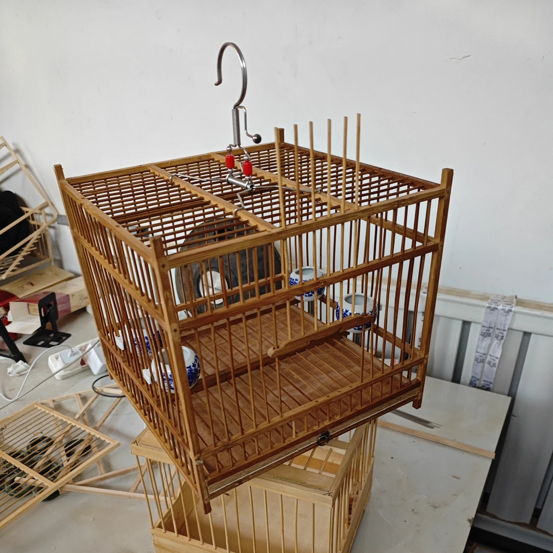 竹制鸟笼鸟笼子鹦鹉笼子杂鸟绣眼麻雀靛颏各种小型鸟鸟笼鹦鹉鸟笼