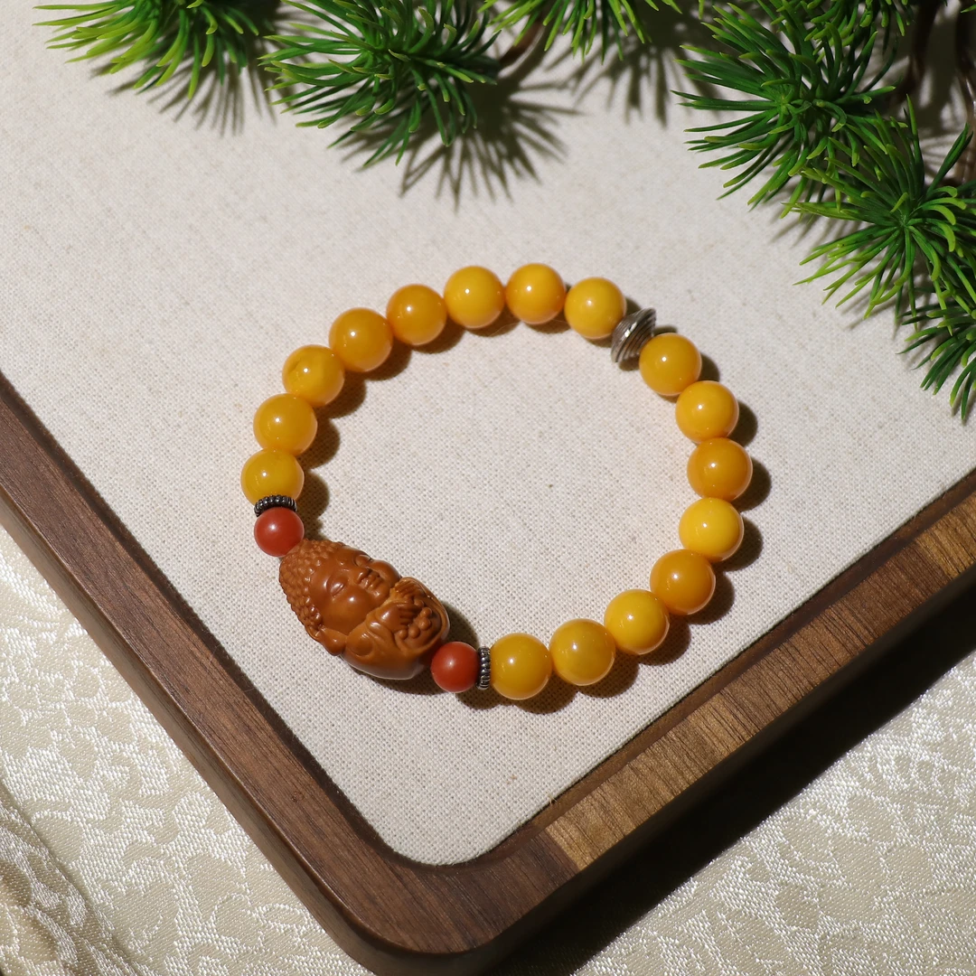 【熊总夫妇】宝宝佛蜜蜡手串