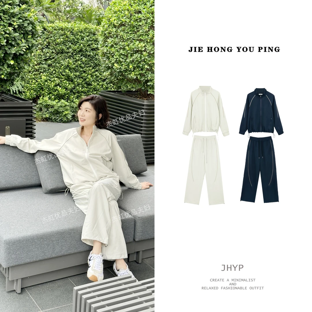 2025秋季新款抽绳常规款运动风女士运动套装91017