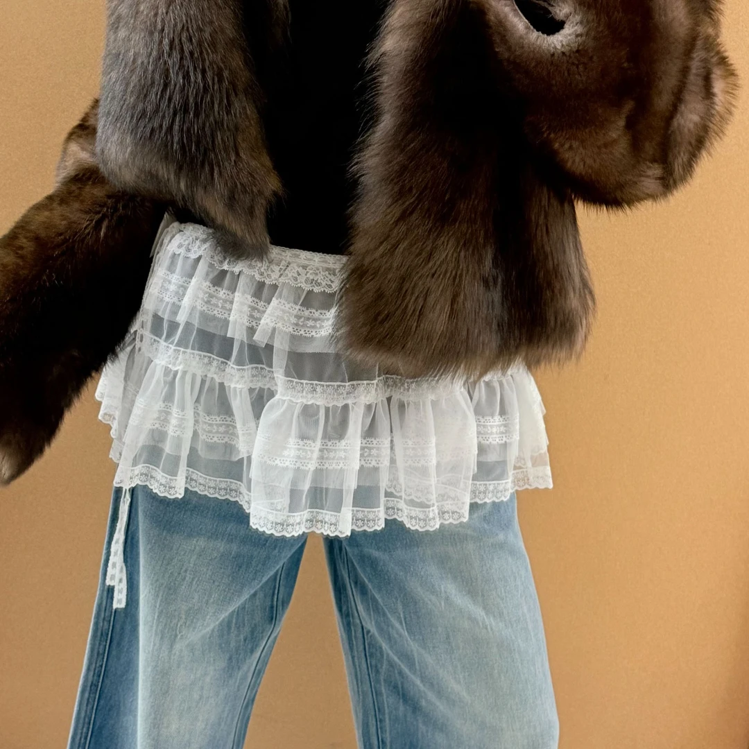 意大利雅格 网纱叠穿短款屁帘半身裙 26春夏 90855