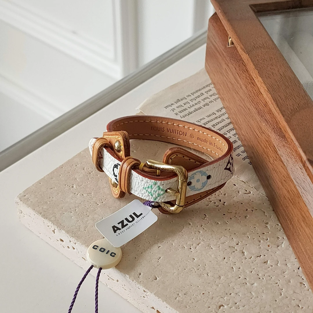 95新 LouisVuitton/路易威登 Azul -白三彩手环手镯气质38798