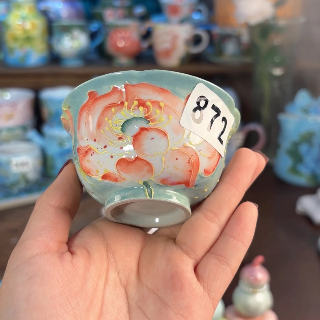 景德镇手绘高温釉下彩陶瓷茶具