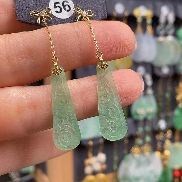 翡翠未镶嵌耳饰翡翠