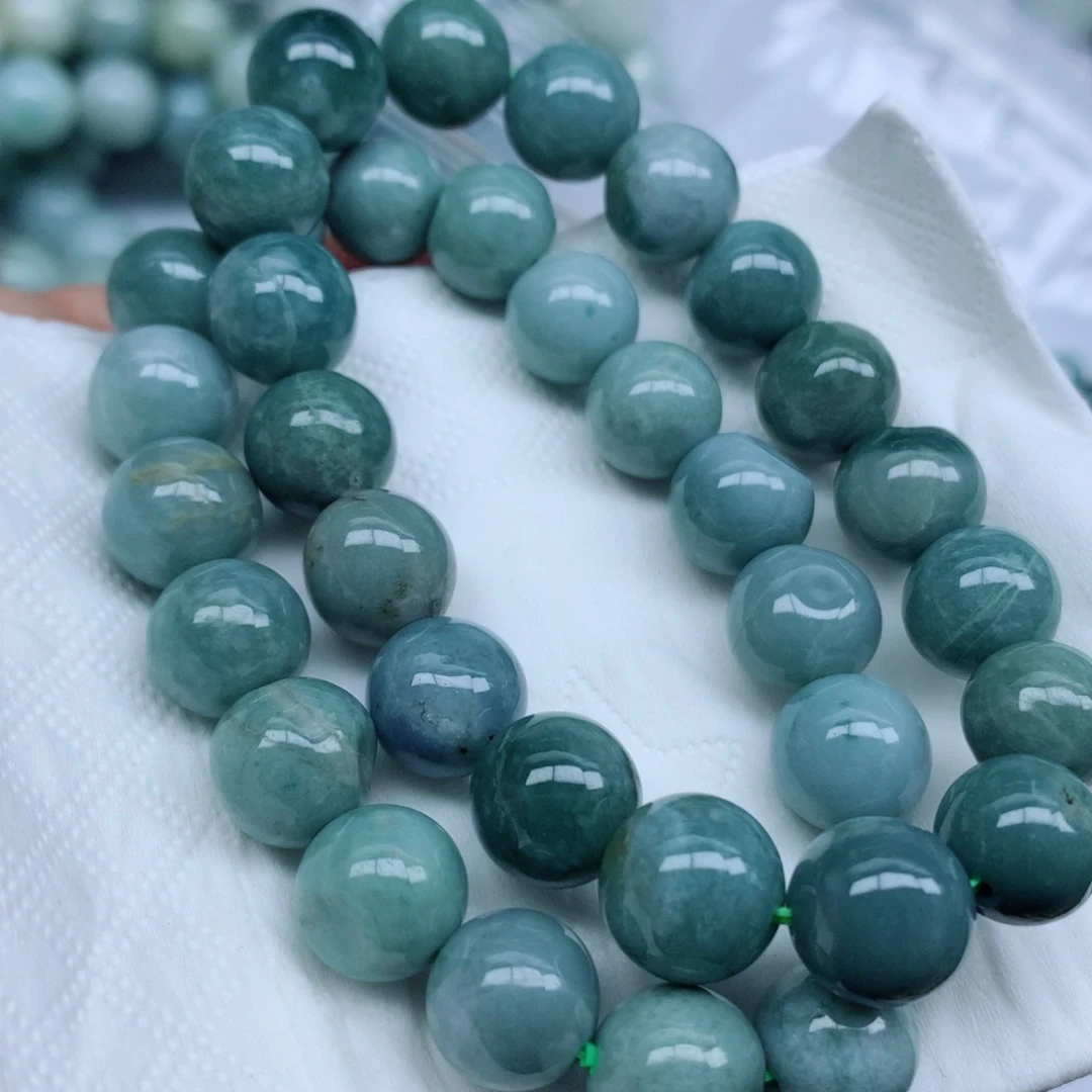 翡翠未镶嵌颈饰珠珠子