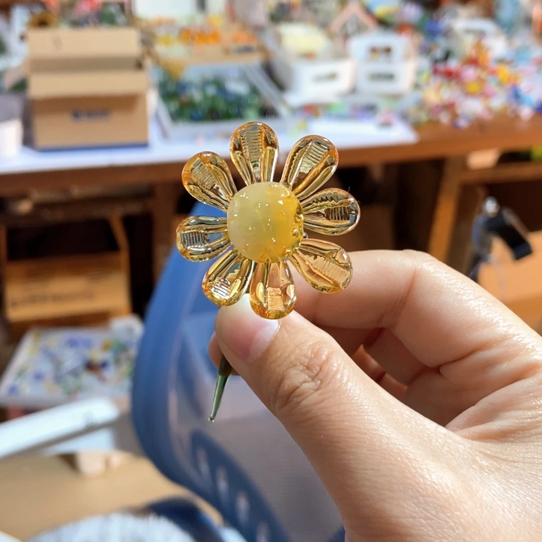 琉璃手工艺品小触雏菊