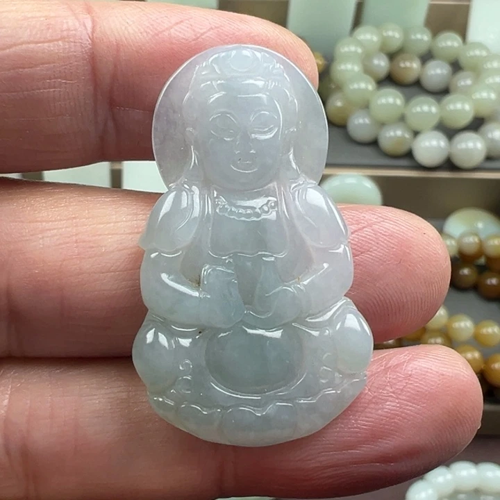 翡翠未镶嵌挂件观音挂件