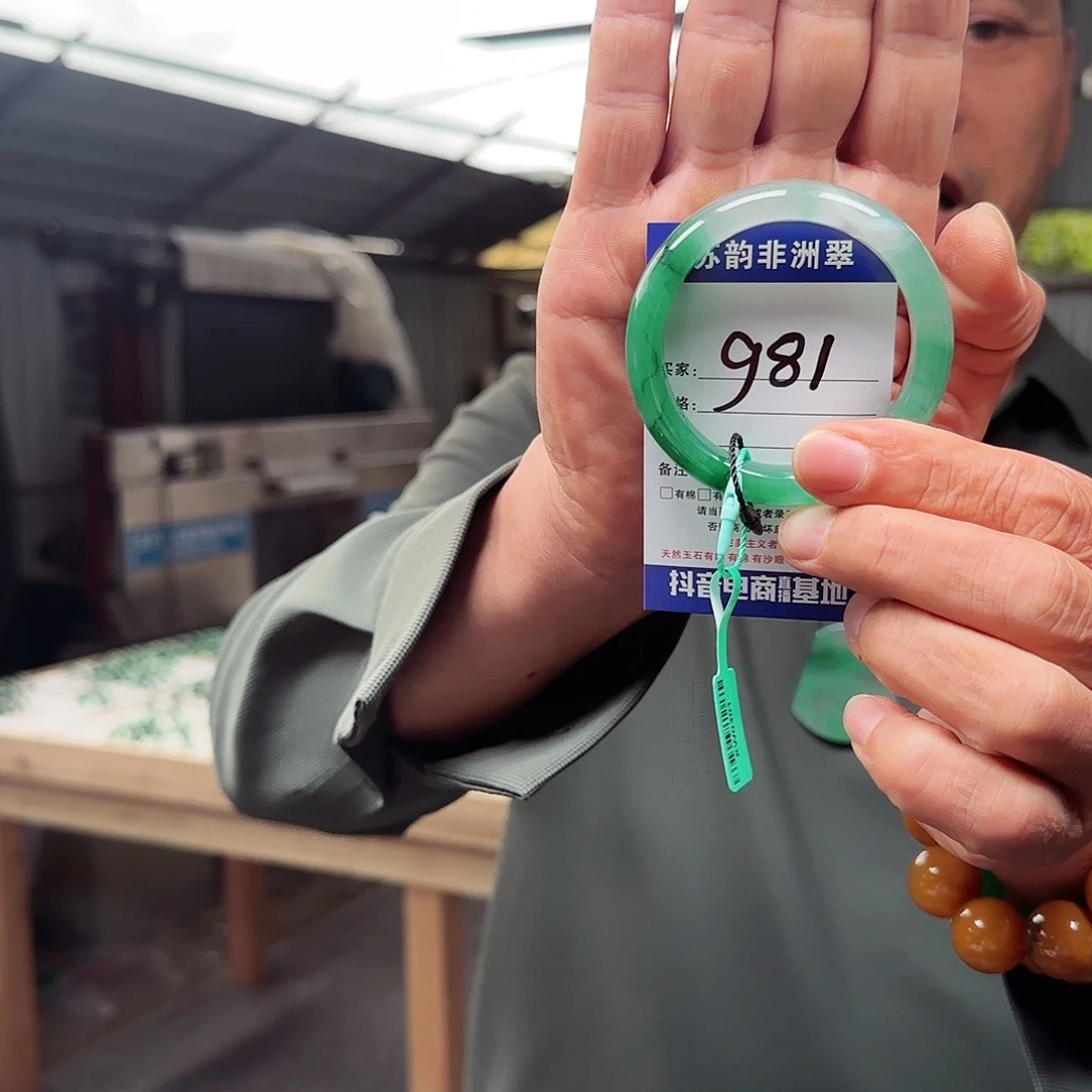 石英质玉（非洲翠）未镶嵌手镯52+