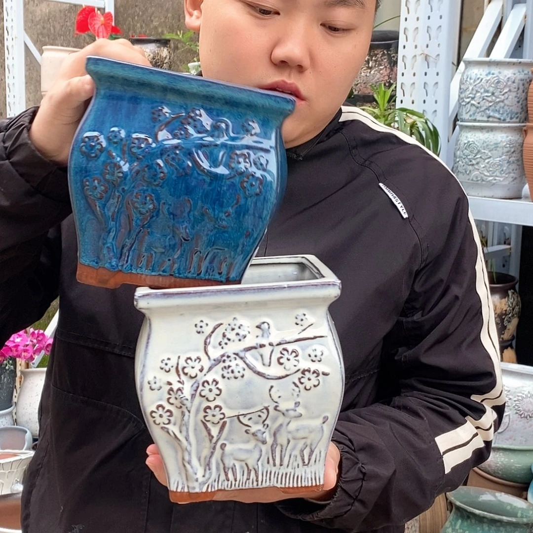 紫砂花盆口15高16福利
