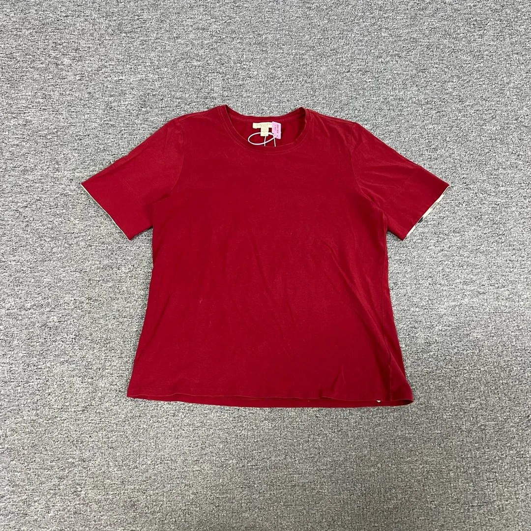 99新 BURBERRY/博柏利 Burberry 红色短袖T恤