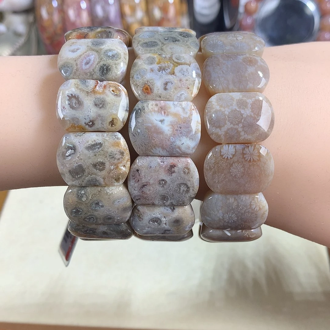 吊坠(赠链)未镶嵌硅化珊瑚（珊瑚玉）40号