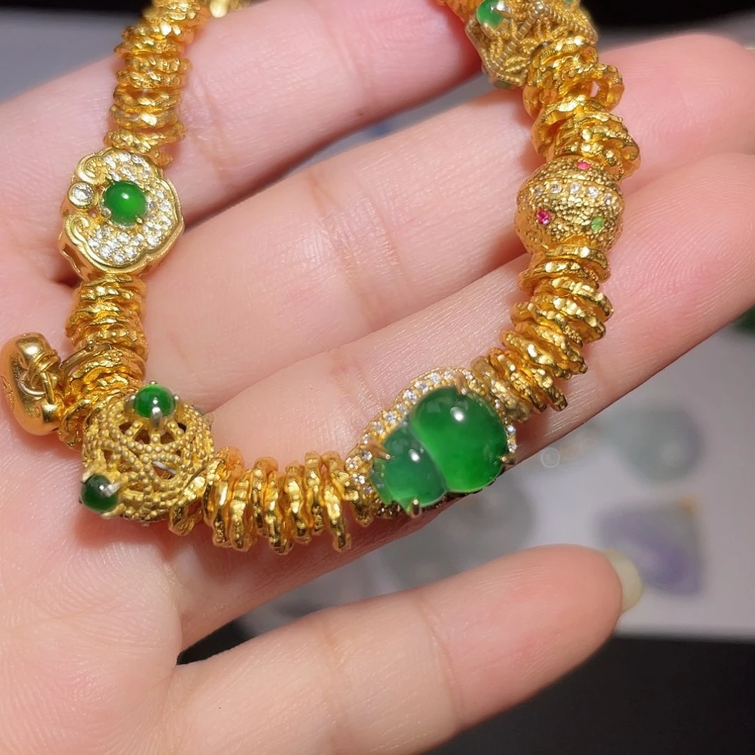 翡翠银S925镶嵌颈饰