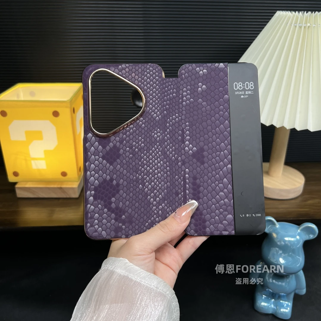 适用于华为pura80手机壳真皮pura80pro翻盖皮套p80保护套新款网红