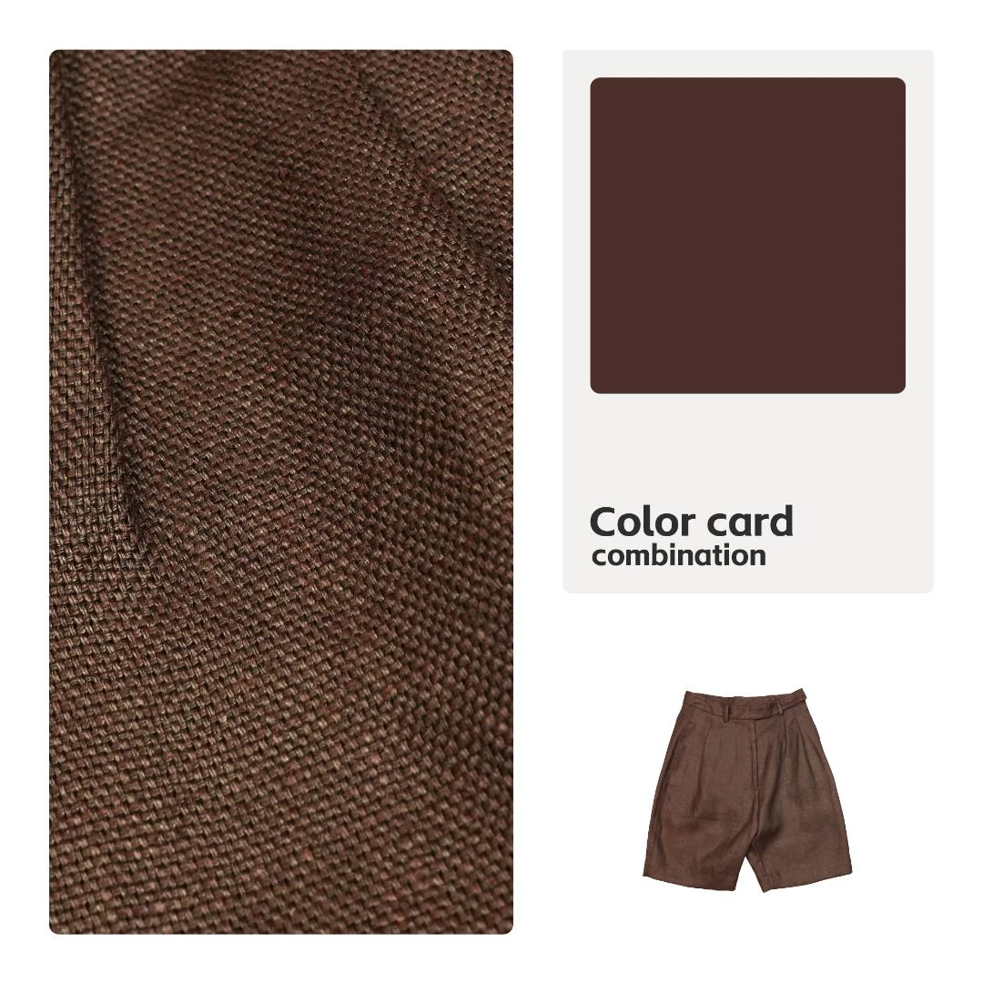 【米儿精选】HITOMI厚麻布短裤HK12015