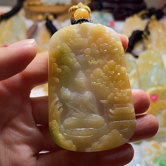 翡翠未镶嵌吊坠(不含链)