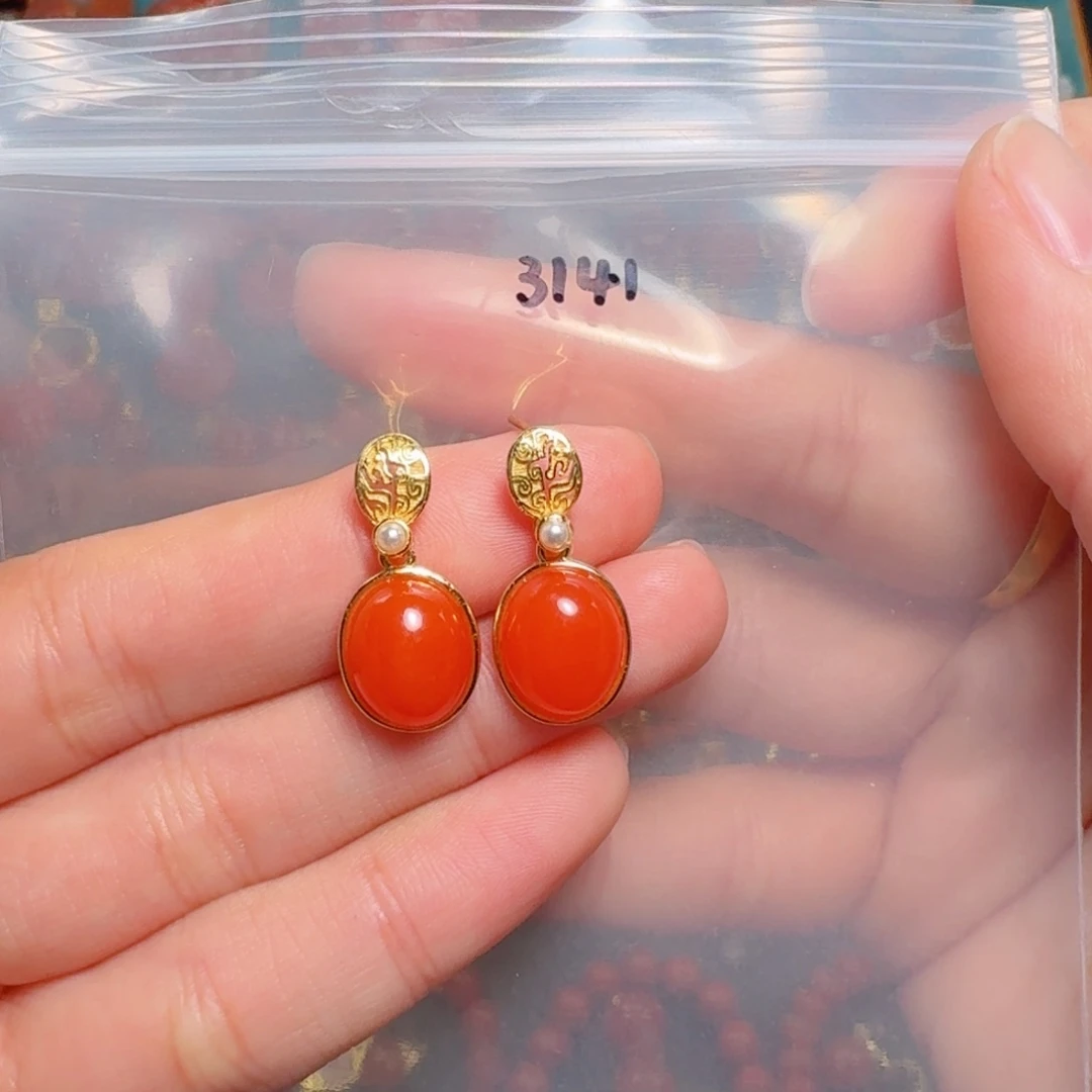 南红玛瑙南红银S925镶嵌