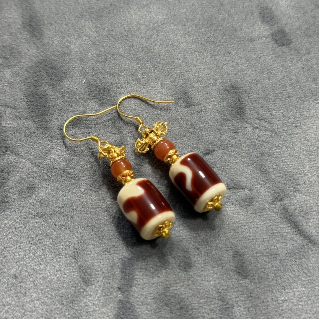 【佳哥严选】 J13944-玛瑙耳勾--11x13mm
