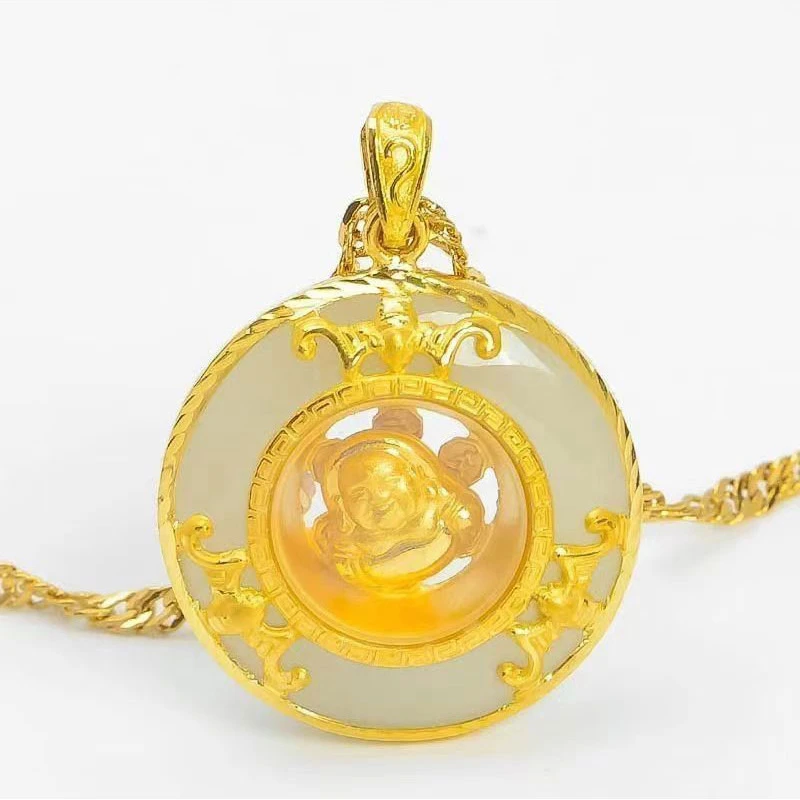 黄铜锦纶吊坠 爆款纯正品铜饰品气质宝石项链挂坠链子