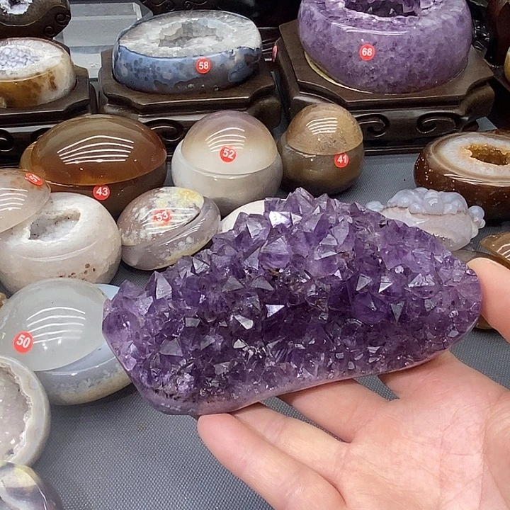 紫晶未镶嵌摆件紫晶