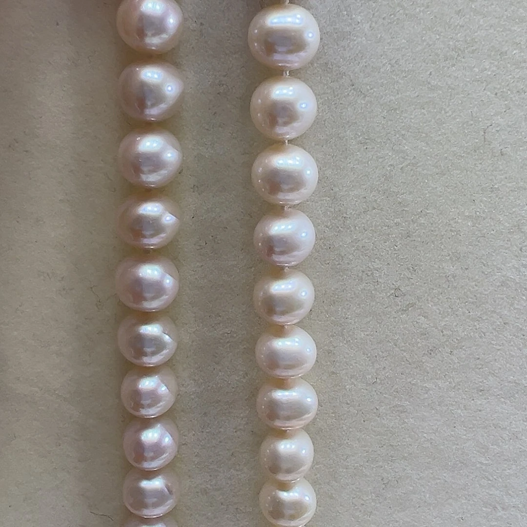 淡水珍珠颈饰银S925镶嵌➕9-10高品极光炫彩