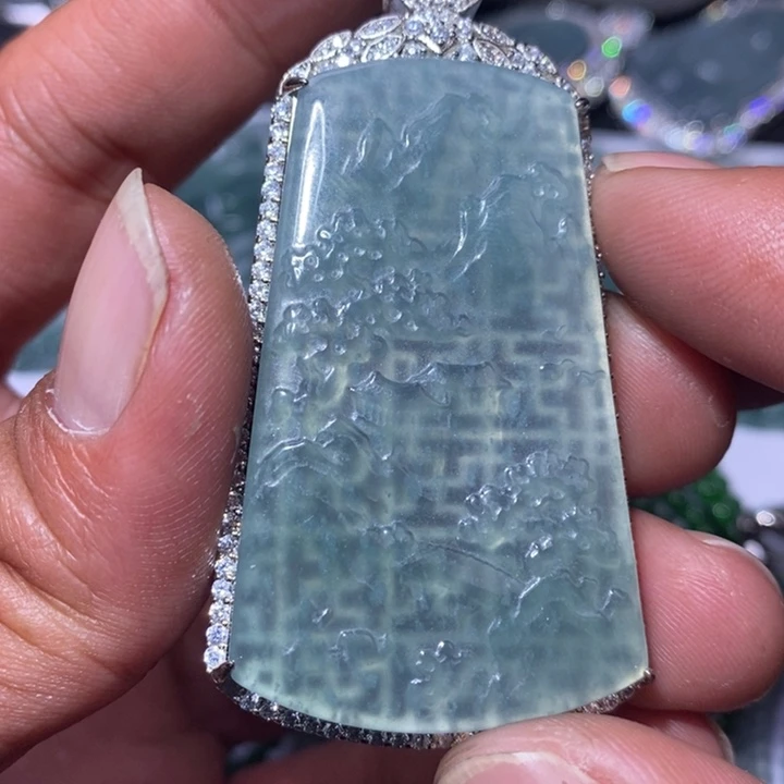 翡翠未镶嵌颈饰天然翡翠
