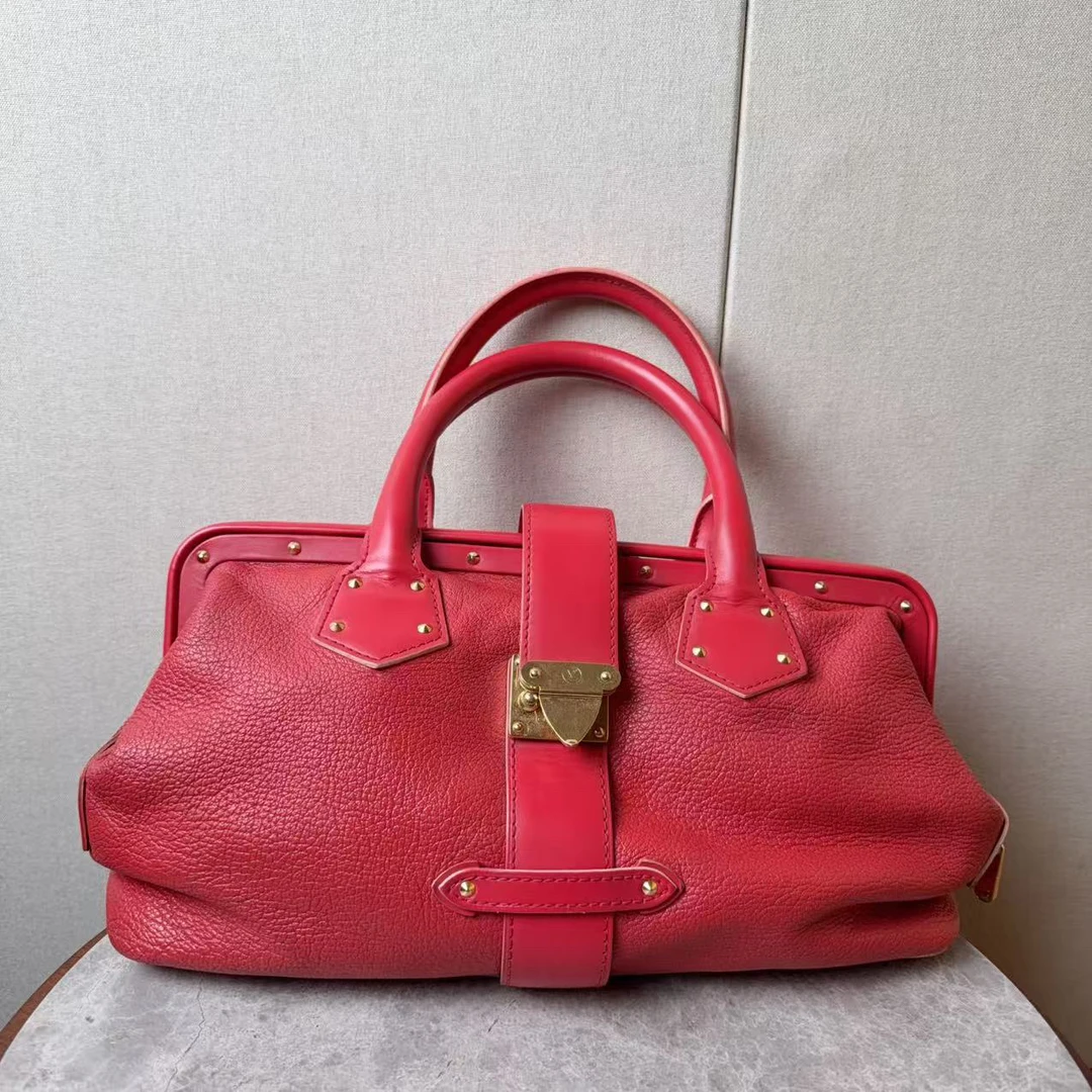 95新 LouisVuitton/路易威登 红色 手提 单肩包 苏哈里