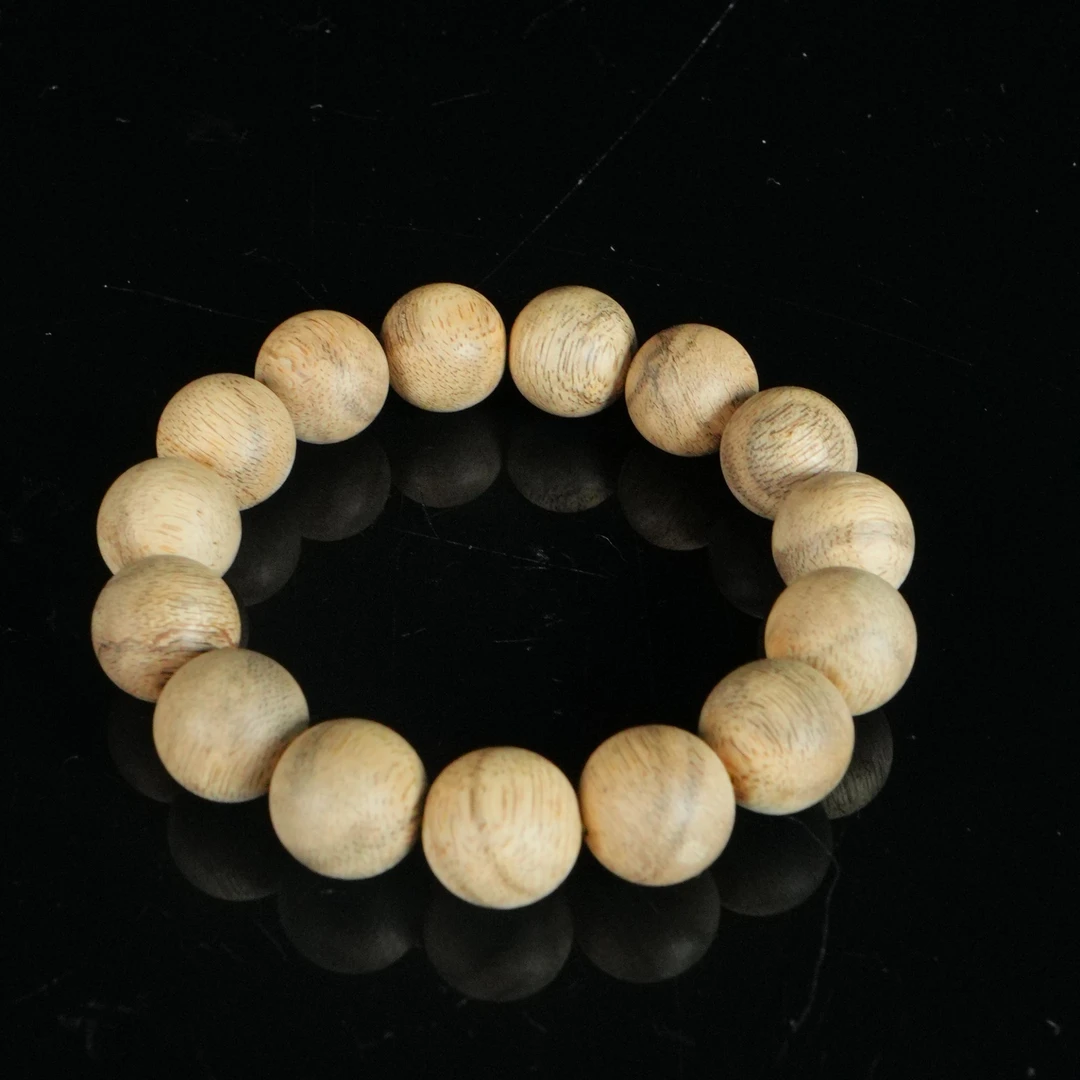 B805 西马 软丝虎斑纹沉香手串 1.5cm 18.3g