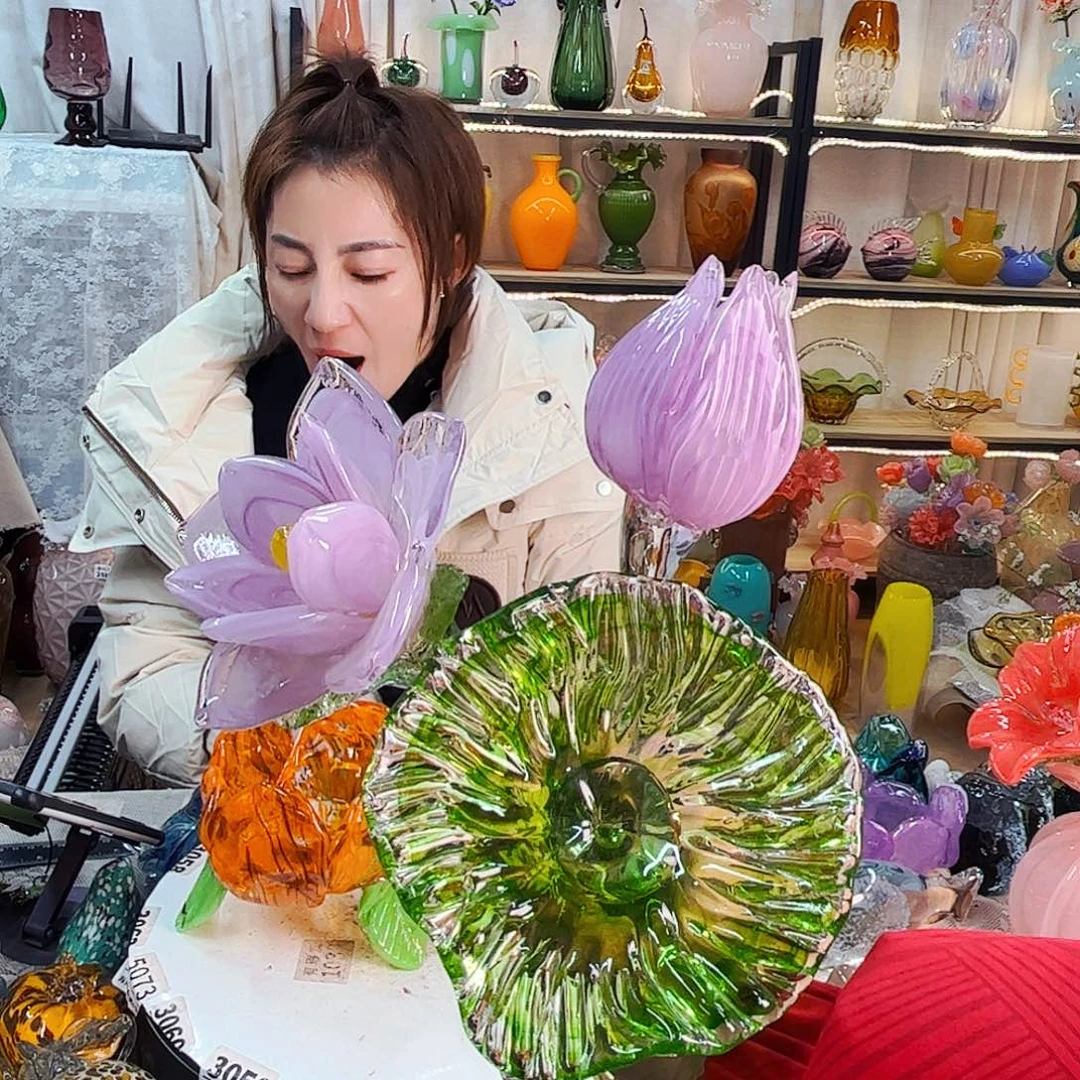 海***》3朵瑕花 夜场福利福利家悦琉璃工艺品