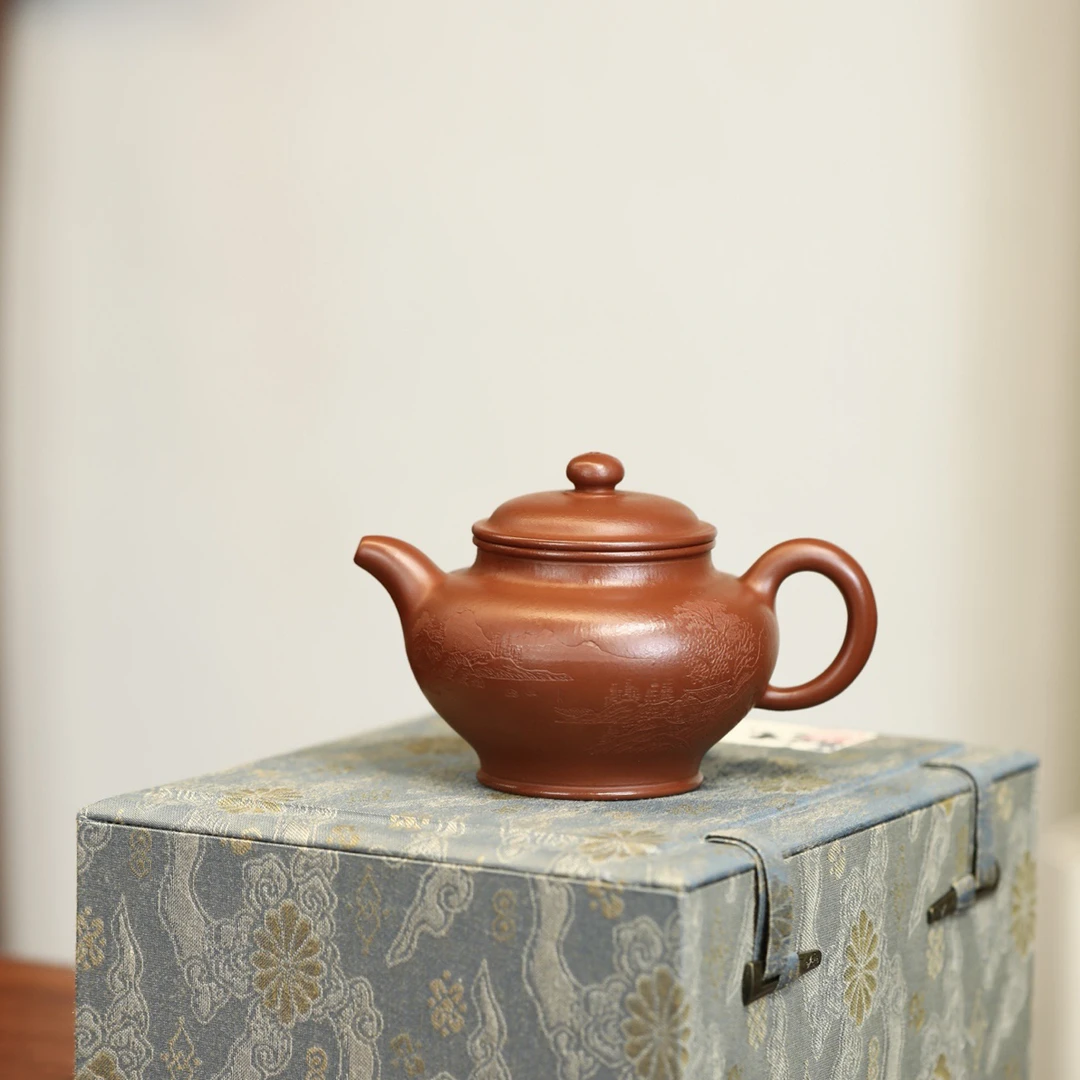 掇只·传统器形紫砂壶容量250cc/原矿朱泥