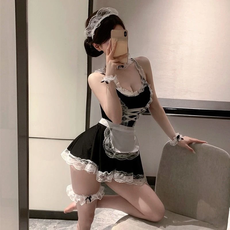 【大码】性感黑色睡裙轻奢睡家居服