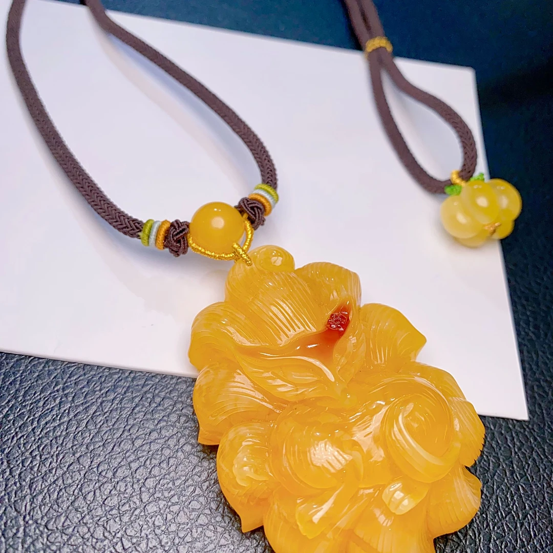 蜜蜡绳编项链MNN1222-3