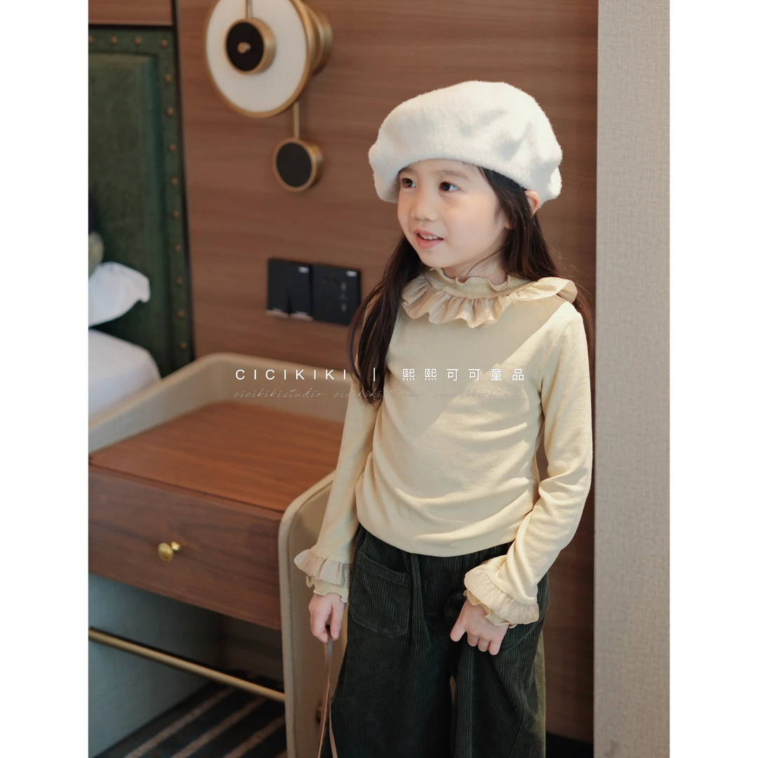 【熙熙可可】2025女童秋季新长袖百搭时尚上衣打底衫 DDS2518