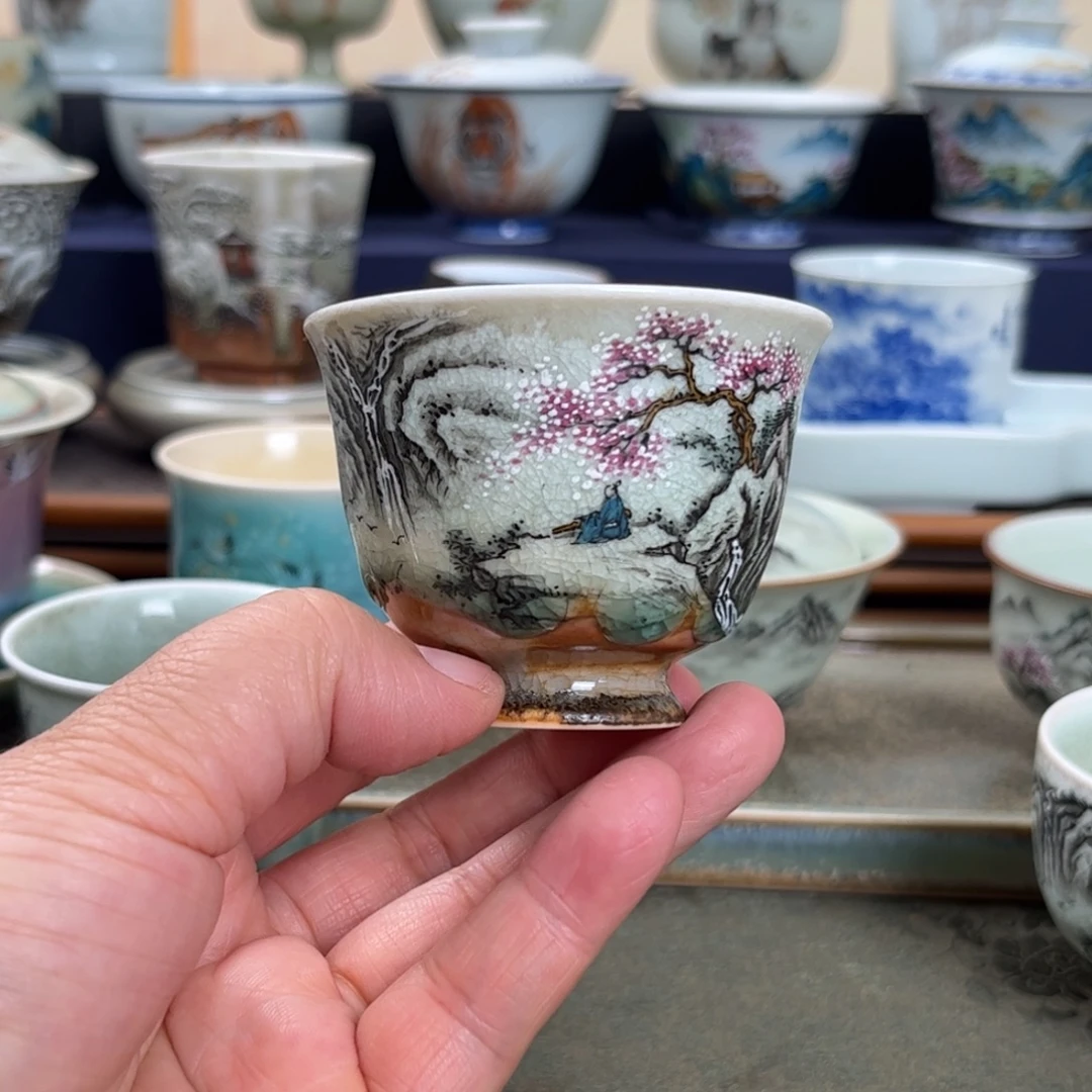 瓷杯子我们观山观水观自在