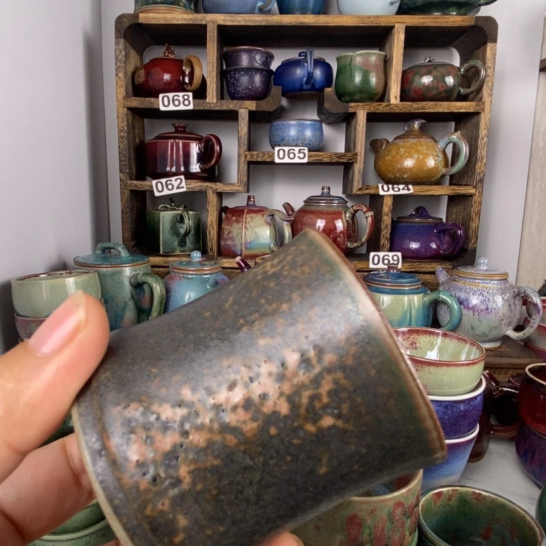 中国神后钧瓷茶具瑕疵处理