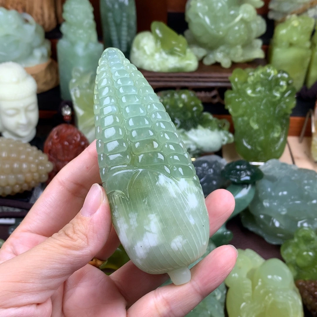 未镶嵌岫玉手把件