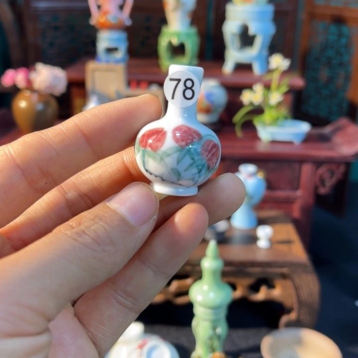 摆件微陶老王迷你花瓶