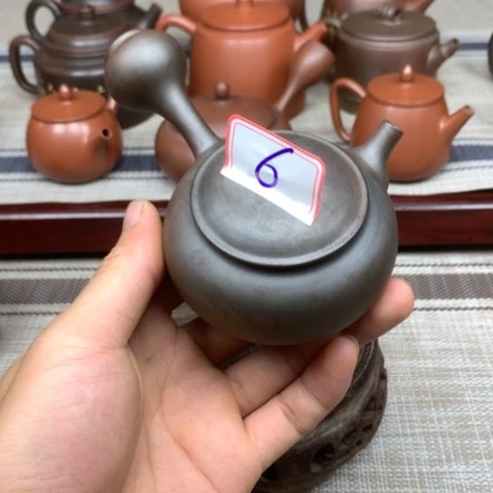 壶我***子微瑕 侧把壶140多毫升 柴烧