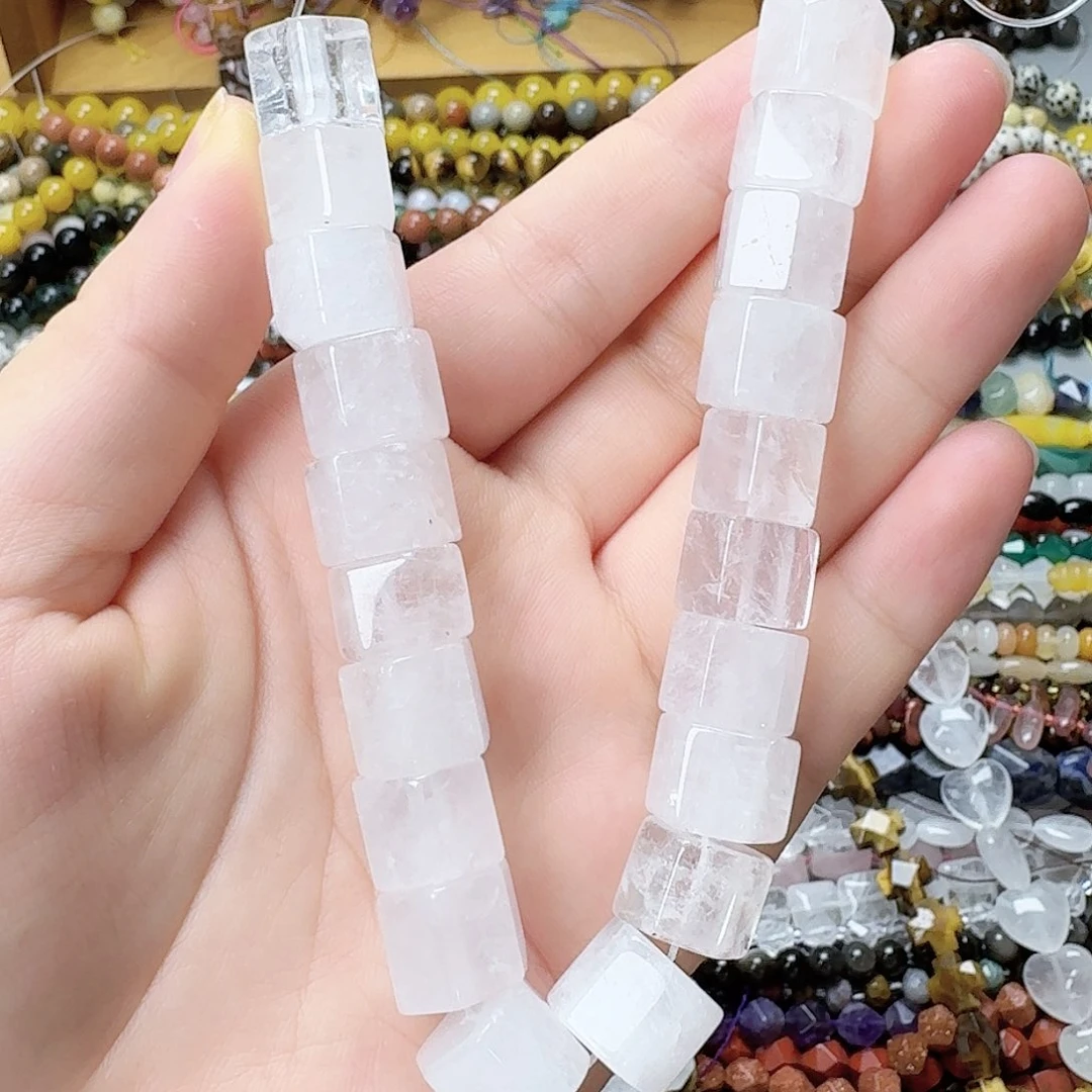 玛瑙/玉髓未镶嵌珠宝半成品白水晶六面柱20颗