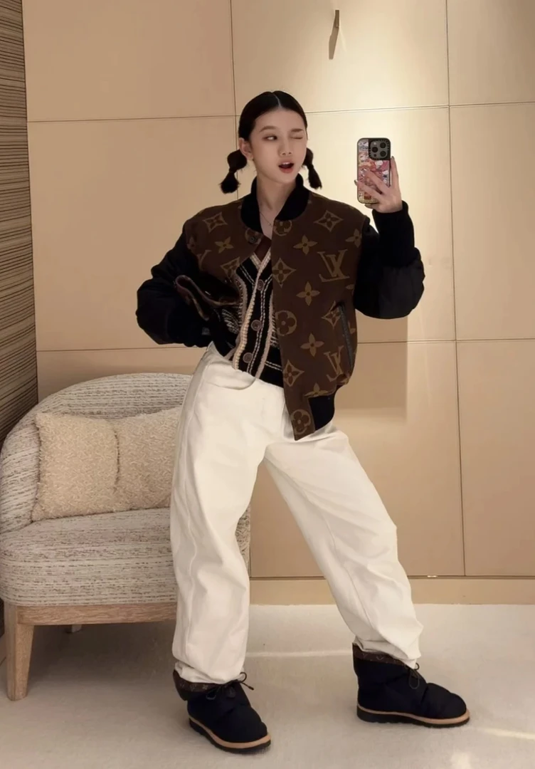 全新未使用 LouisVuitton/路易威登 bb一一七七 羊毛外套 34码