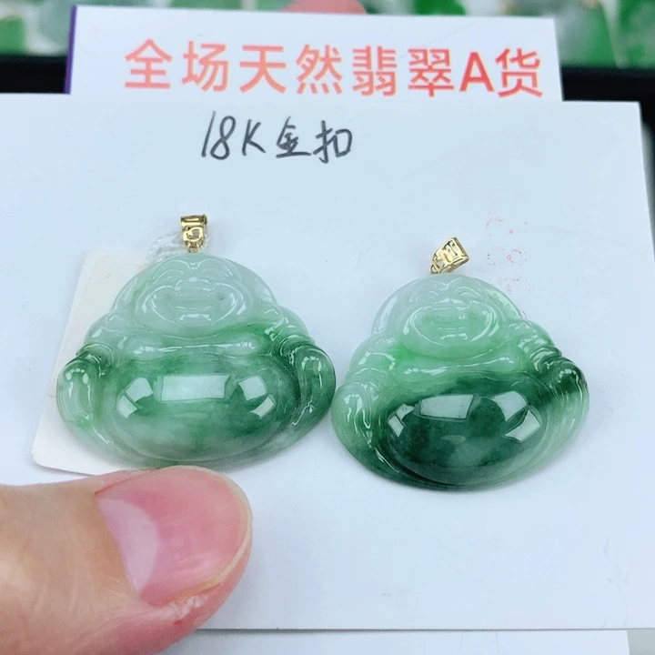 颈饰18K金镶嵌翡翠多样性发其1