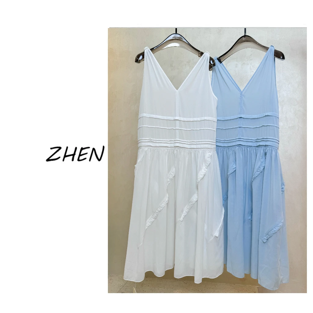 【ZHEN】25K00901 2025新款时尚气质修身显瘦小众设计连衣裙女