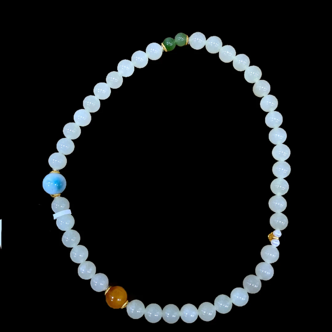 V9739和田玉手串孤品