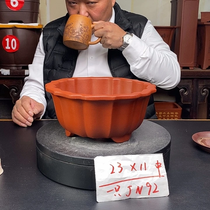 紫砂花盆货号一只JN92