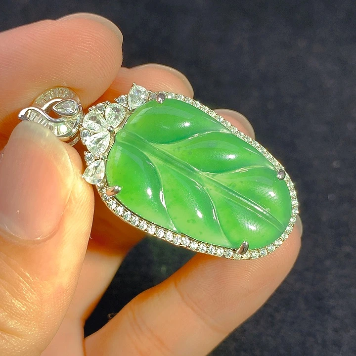 【闪购商品】翡翠银S925镶嵌颈饰翡翠