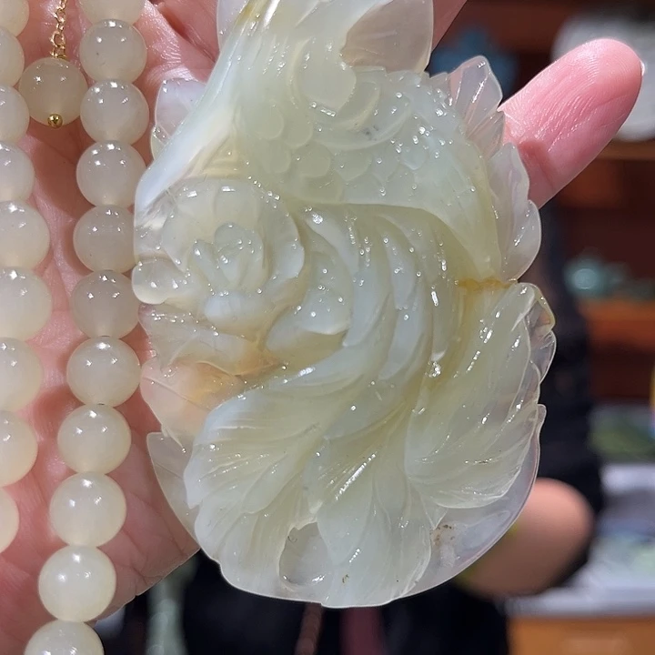 未镶嵌岫玉毛衣链